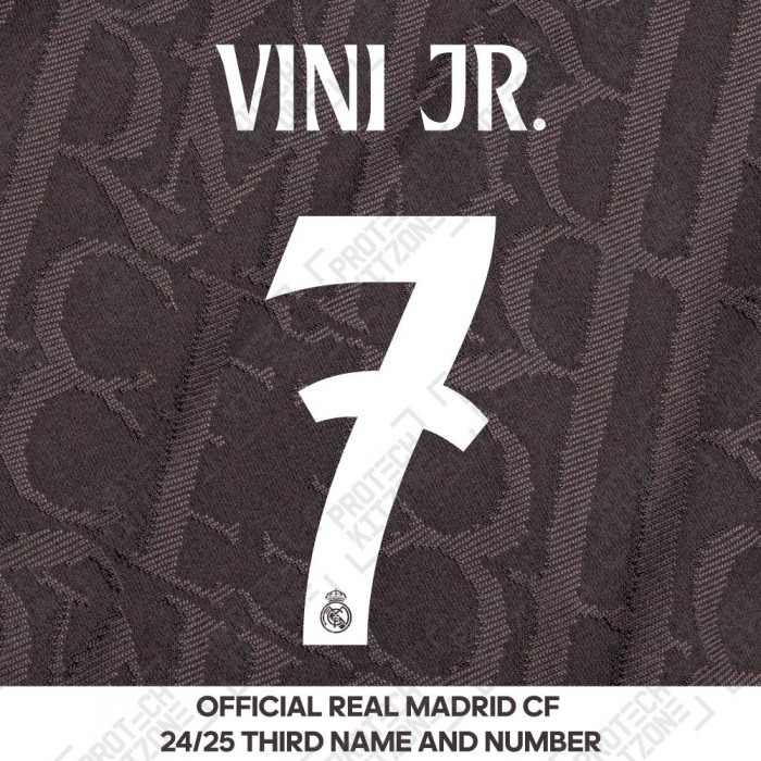 Vini Jr. 7 (Official Real Madrid CF 2024/25 Third Cup Competition Name and Numbering) 