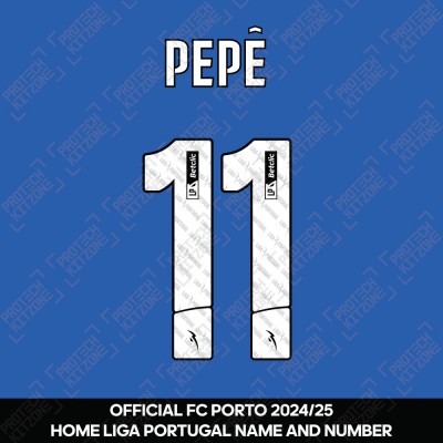 Pepê 11 - (Official FC Porto 2024/25 Home Name and Numbering - Liga Portugal Version)