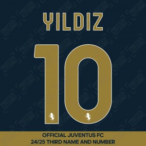 Yildiz 10 (Official Juventus 2024/25 Third Name and Numbering)