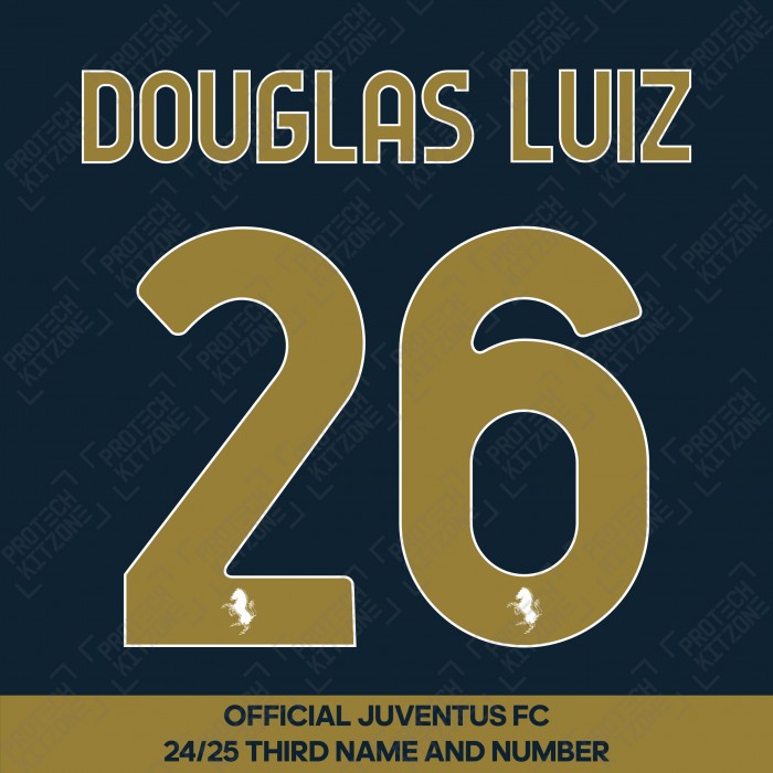 Douglas Luiz 26 (Official Juventus 2024/25 Third Name and Numbering)
