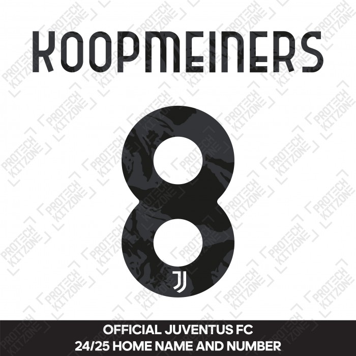 Koopmeiners 8 (Official Juventus 2024/25 Home/Away Name and Numbering)