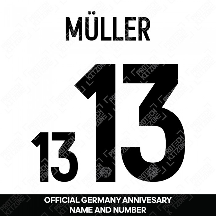 Müller 13 - Official Germany Anniversary Name and Numbering