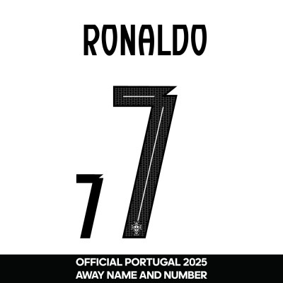 Ronaldo 7 (Official Portugal 2025 Away Name and Numbering)