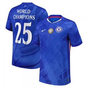 Chelsea 25/26 Home Shirt with World Champions 25 Set
