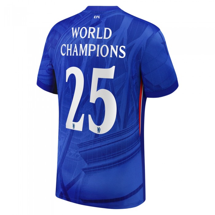 Chelsea 25/26 Home Shirt with World Champions 25 Set