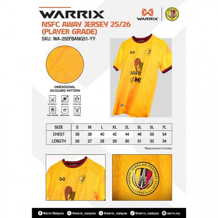 [Player Edition] Negeri Sembilan FC 25/26 Away Shirt