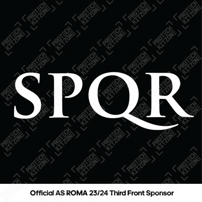 SPQR - White (Official AS Roma 2023/24 3RD KIT Shirt Front Sponsor) 