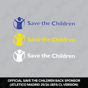 Official Save the Children - Atletico de Madrid 2024/25 Back Sponsor