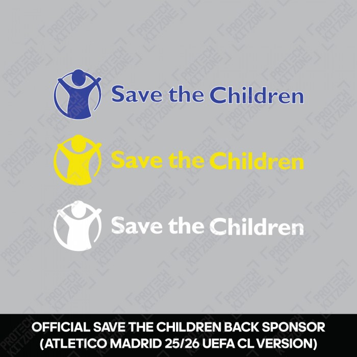 Official Save the Children - Atletico de Madrid 2024/25 Back Sponsor