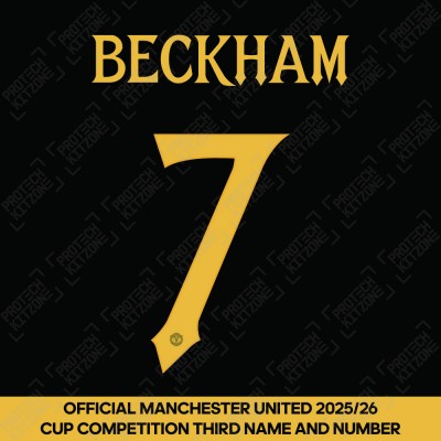 Beckham 7 (Official Manchester United FC 2025/26 Third Club Name and Numbering) 