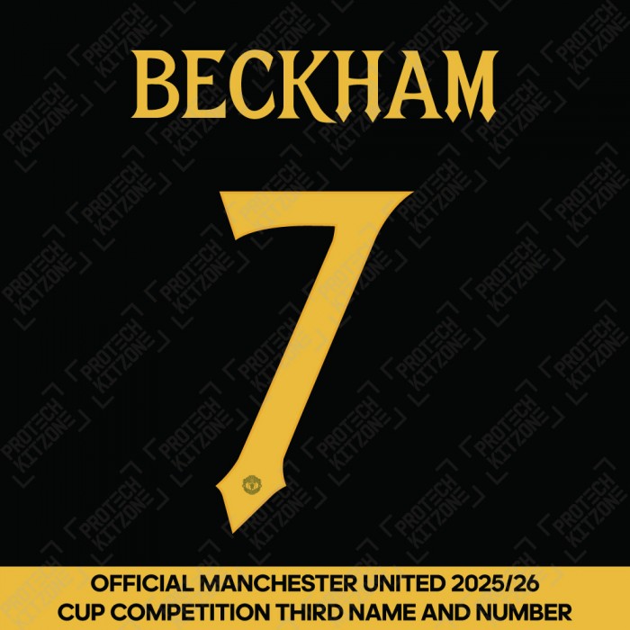 Beckham 7 (Official Manchester United FC 2025/26 Third Club Name and Numbering) 