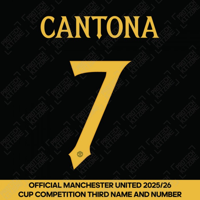Cantona 7 (Official Manchester United FC 2025/26 Third Club Name and Numbering) 