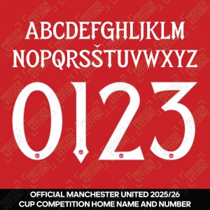[Loose Letter / Number] Official Manchester United 25/26 Home Name and Numbering