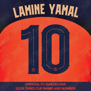 Laimine Yamal 10 (Official FC Barcelona 2025/26 Third Name & Numbering - Cup / Play Version) 