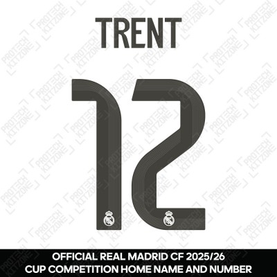 Trent 12 (Official Real Madrid CF 2025/26 Home Cup Competition Name and Numbering)