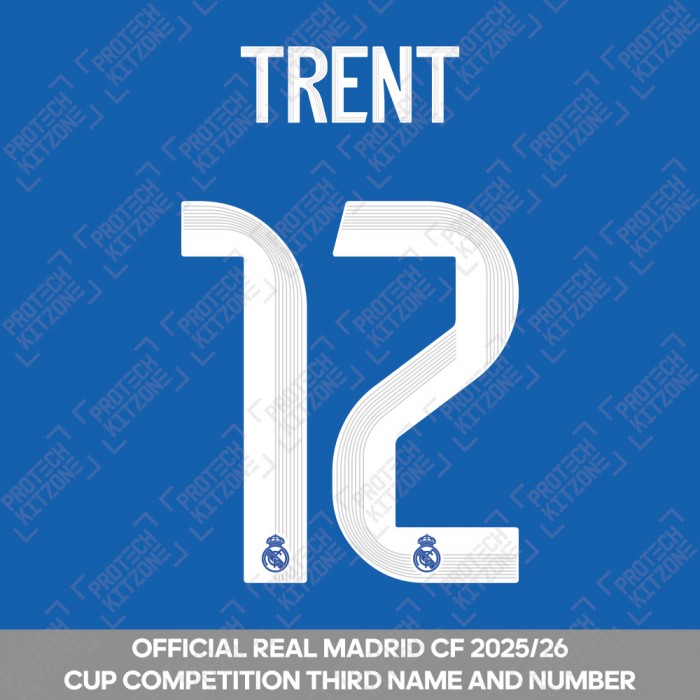 Trent 12 (Official Real Madrid CF 2025/26 Third Cup Competition Name and Numbering)