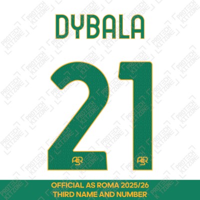 Dybala 21 - (Official AS Roma FC 2025/26 Third Name and Numbering)