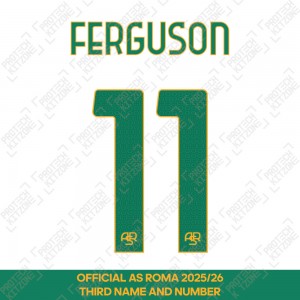 Ferguson 11 - (Official AS Roma FC 2025/26 Third Name and Numbering)