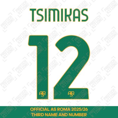 Tsimikas 12 - (Official AS Roma FC 2025/26 Third Name and Numbering)