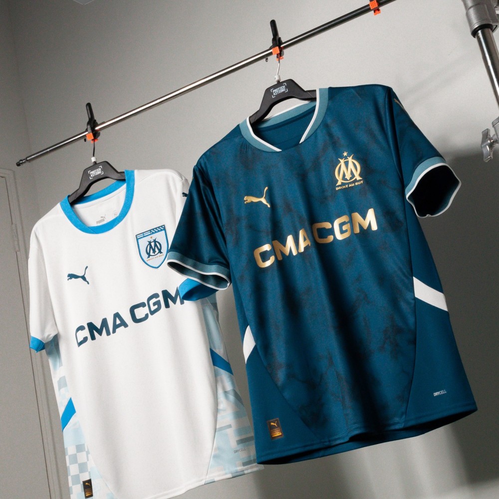 Olympique de Marseille 2024/25 Home and Away Shirts