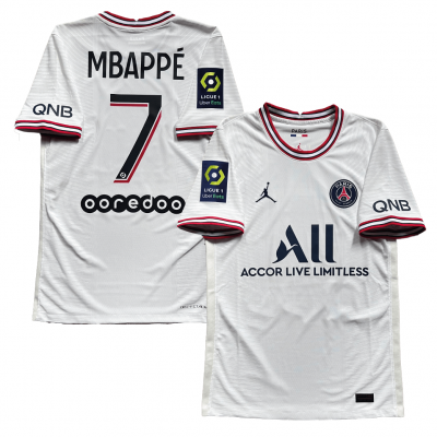 [Player Edition] PSG x Jordan 2021/22 Dri Fit Adv. Fourth Shirt With Mbappe 7 (Ligue 1 Full Set Version) 