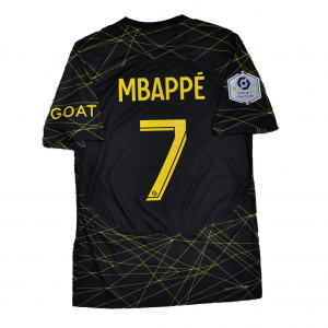 [Player Edition] PSG x Jordan 2022/23 Dri Fit Adv. Fourth Shirt With Mbappe 7 - Ligue 1 Full Set Version 