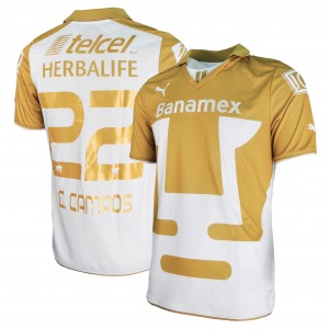 Pumas Unam 2013/14 Home Shirt With C. Campos 22