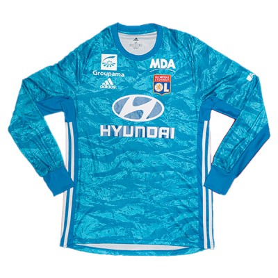 [Long Sleeve] Lyon 2019/20 Blue Gk Shirt With Lopes 1 (Ligue 1 Full Set Version) - Size M