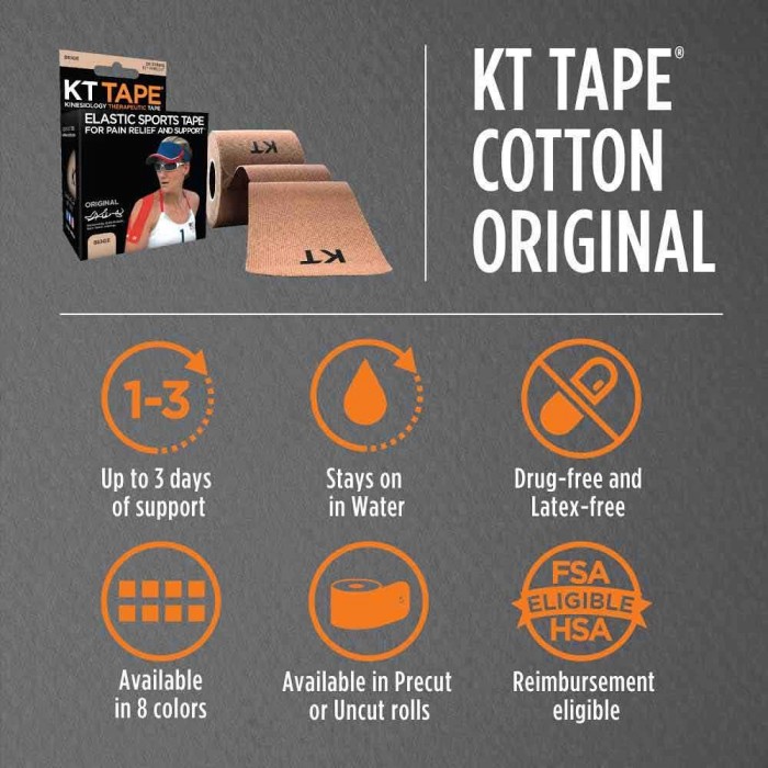 KT Tape Original Cotton Tape, KT Tape Original, KT-ACPRO20PCT, KT Tape