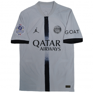 [Player Edition] PSG x Jordan 2022/23 Dri Fit Adv. Away Shirt With Messi 30 - Ligue 1 Full Set Version 